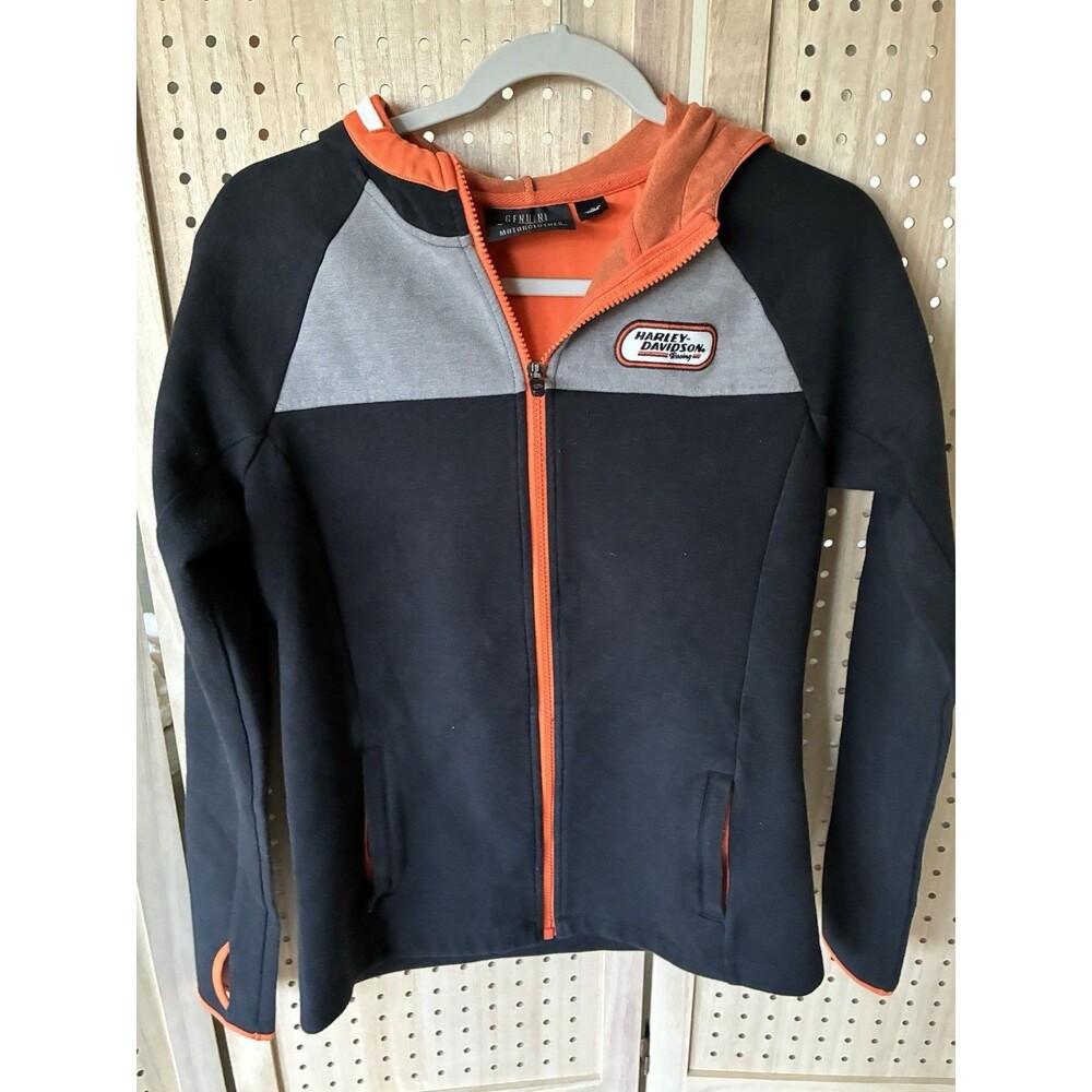 Harley-Davidson Women's H-D Racing Zippered Knit Hoodie - Black 99132-19VW